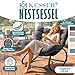KESSER® Schaukelstuhl XXL Outdoor, ergonomischer Schaukelsessel mit Sitzpolster für In- & Outdoor, Relaxsessel Garten, Balkon Sessel, wetterfester Gartenstuhl bequem, rutschfest, bis 150kg, Anthrazit