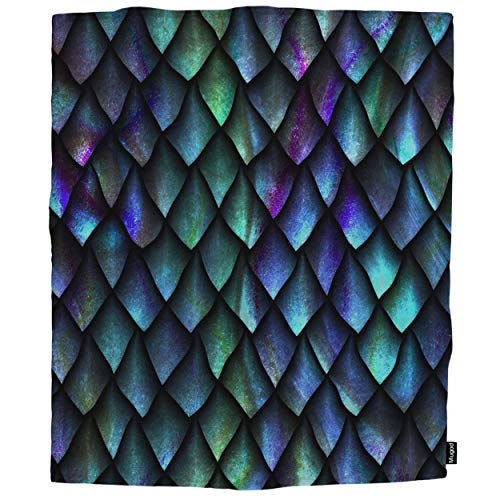 Mugod JYJE-BLANKET-A638 Reptile Skin Throw Blanket 3D Seamless Texture Of Dragon Scales Decorative Soft Warm Cozy Flannel Plush Throws Blankets thumb #3