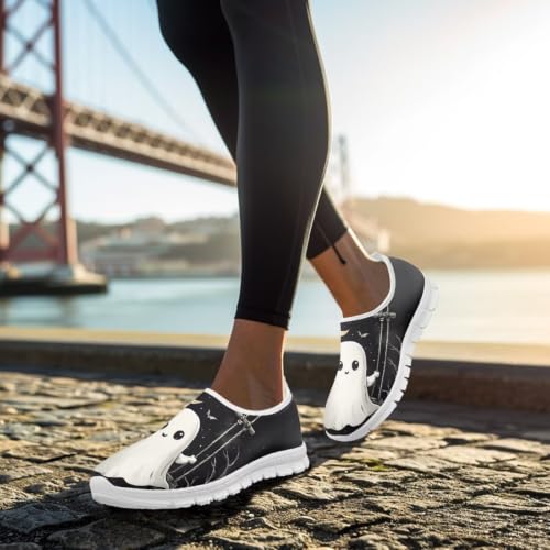 Image of Floral Sneakers for Women Colorful Art Shoes for Women Slip On Casual Work Shoes
