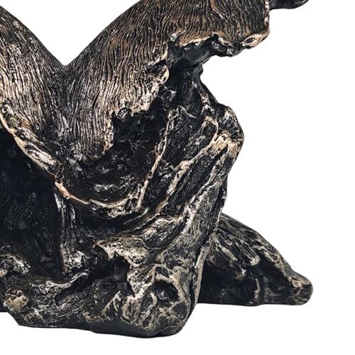 Estatua Corazón Caballos para Decoración Hogar 11" Negro miniatura 5