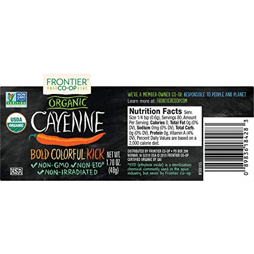 Frontier Herb Organic Ground Cayenne Pepper, 1.7 Oz #TOP2