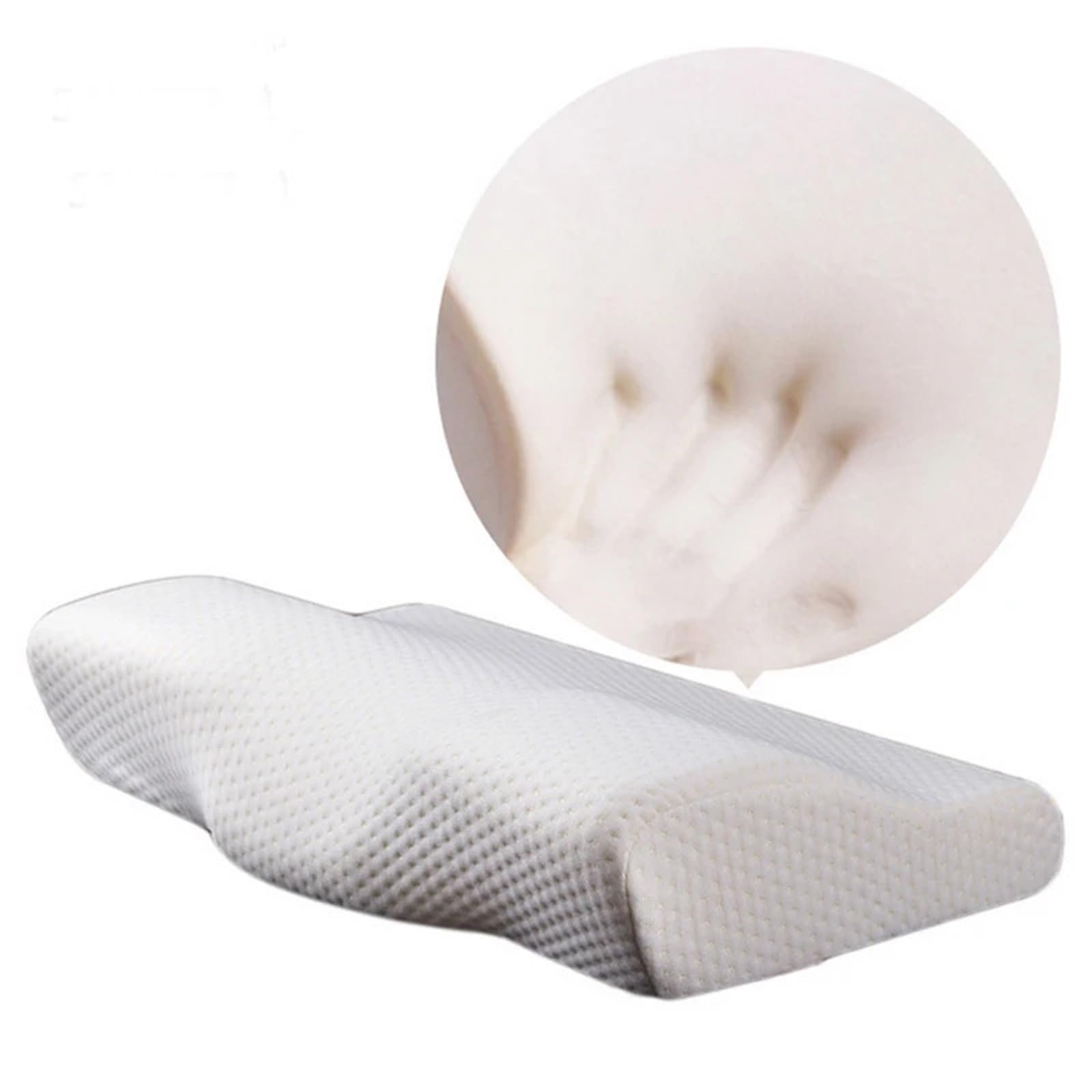 DSFIHJO Natural Latex Pillow Memory Foam Bedding Pillow Neck Protection Slow Rebound Butterfly Shaped