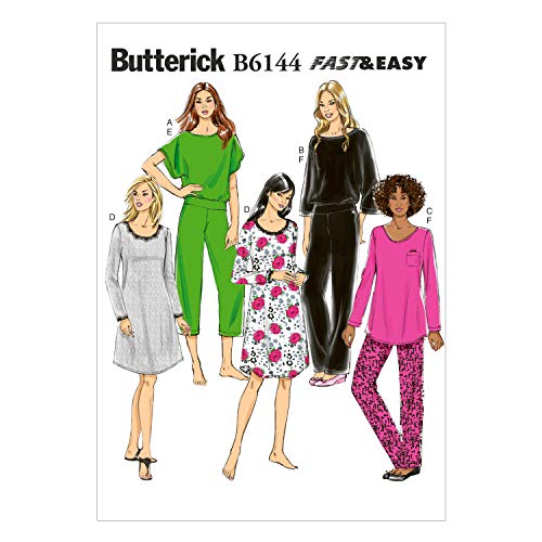 Butterick Patterns B6144 Misses' Top, Gown and Pants Sewing Template, Size Y (XSM-SML-MED)