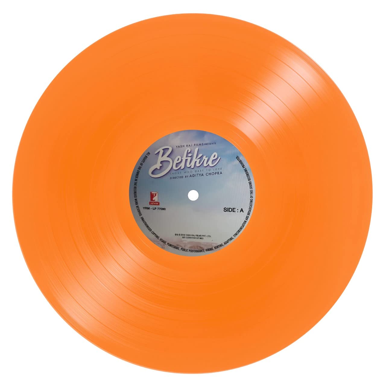 Befikre Yrm Lp 77090 Orange Coloured New Release Hindi Lp
