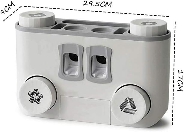 Grey Toothbrush Cup Holder, Plastic, Size 29.5x17x9 Cm