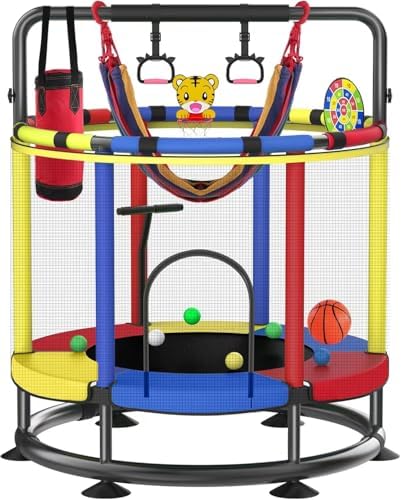 Trampolín para niños (rojo oscuro, amarillo 55)