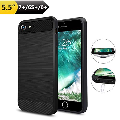 Qi Wireless Charging Case for iPhone 7 Plus 6S Plus 6 Plus(5.5" Size),ANGELIOX