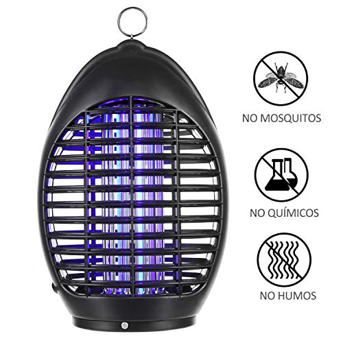 FITFIRST Lámpara Mata Mosquitos Electrónica Segura y Efectiva Bajo Consumo Fácil de Limpiar Mejor Opción contra Mosquitos, Moscas, Polillas, etc