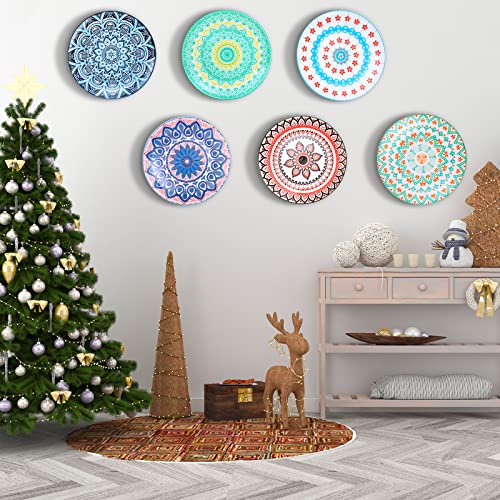 Farielyn-X 6 Pack Porcelain Dinner Plates - 10.5 Inch Diameter - Pizza Pasta Serving Plates Dessert Dishes - Microwave, Oven, and Dishwasher Safe, Scratch Resistant - Set of 6 - Image 7