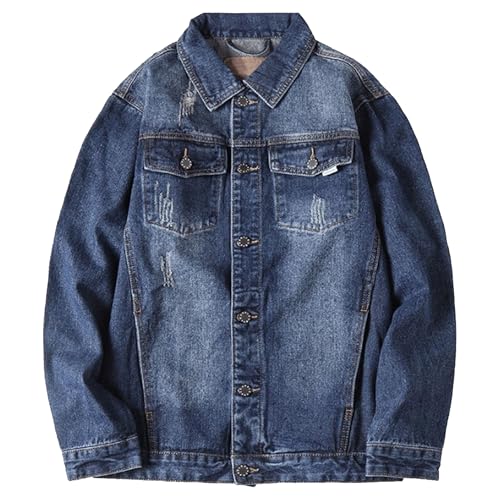 Chaqueta de mezclilla para hombre DGHM-JLMY azul miniatura 1