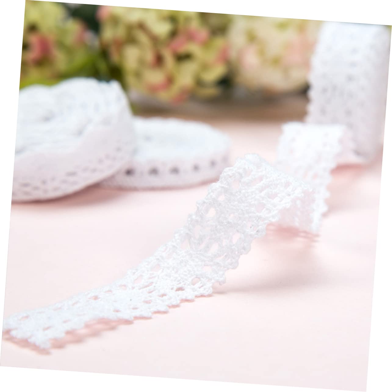 STOBOK 15 Nastro Di Pizzo Bianco Per Decorazioni Fai Da Te Per Matrimonio Compleanni Scrapbooking e Progetti Creativi
