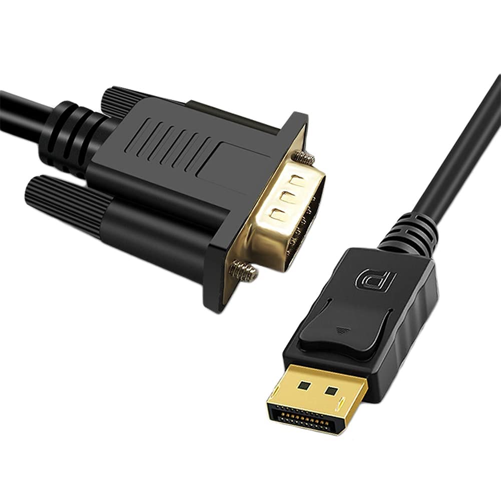 PremiumCord DisplayPort to VGA M/M 2 m DP Adapter Cable Compatible with Video Full HD 1080p 60Hz, Black