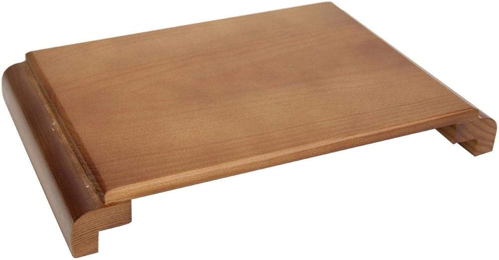 Hztyyier Solid Wood Display Base, Rectangular Pine Display Rack Practical Feng Shui Figurines Wooden Display Stand Platform Base (25x23cm)
