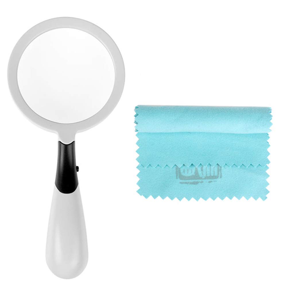 Lupa de Mano con luz LED 5X Lectura de Lectura anciana Los Estudiantes observan el Matrimonio de Lupa de Lupa