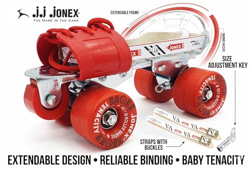 Image of Jonex Boy Tenacity Roller Derby Wheel Roller Skates (Red)
