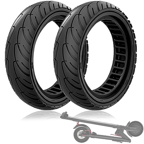 8.5x2.0 Inch Solid Scooter Tire, Fit for 50/75-6.1 8 1/2x2 10x2.0 10x2.125 Orignal Tire, Fit for isinwheel S9 pro VOLPAM SP06/ SPT7/ SP03 Electric Scooter Front Rear Tire, Black 2pcs