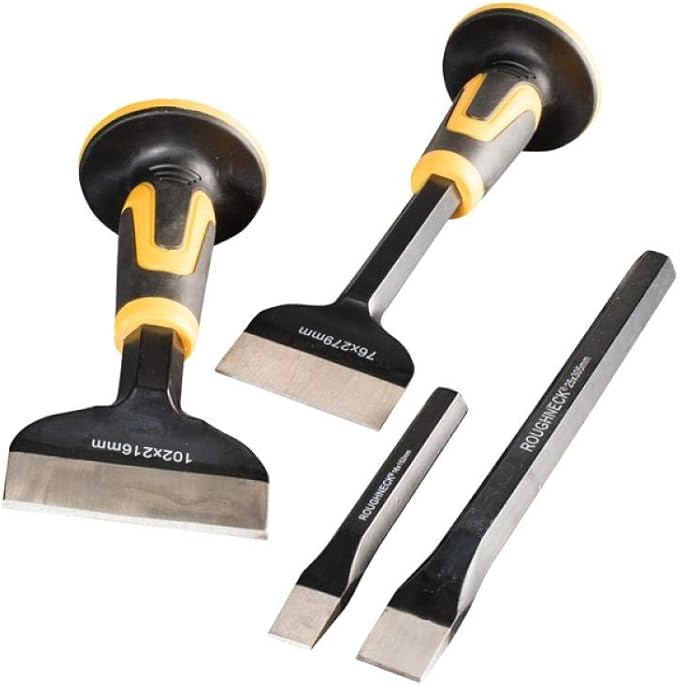 Roughneck ROU31994 Bolster & Chisel Set 4 Piece Including Brick