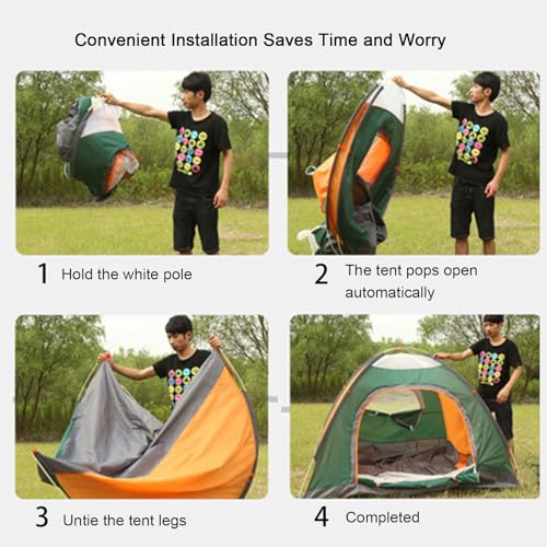 Carpa pop-up ligera para camping 3-4 personas 200x200x135cm miniatura 6