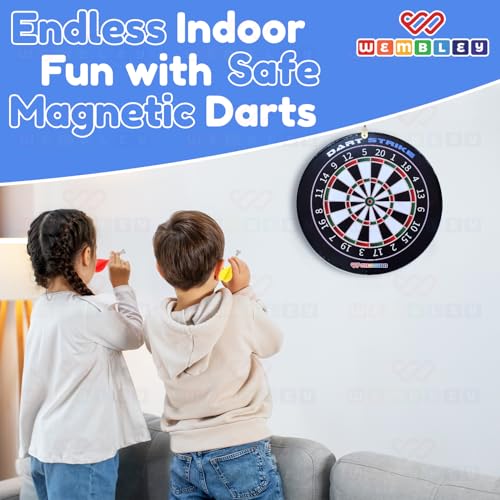 Image of Wembley Magnetic Dart Board Game for Kids | Indoor & Outdoor Safe Dart Game with Strong Magnetic Darts | Toys for 4+ Year Boys & Girls | Birthday Gift Toy for Kids
