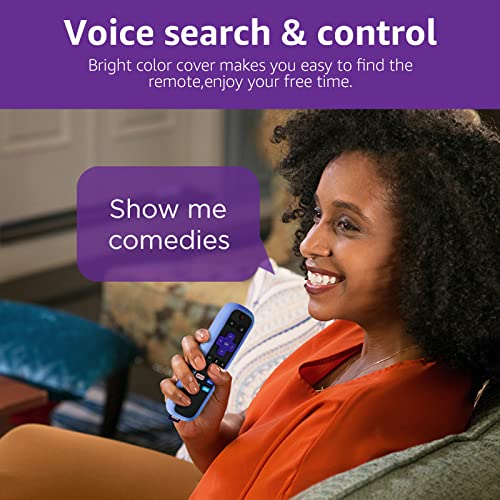 Onebom（3 Pack） Cover For Roku Remote, Cover For Hisense/Tcl Roku Tv Steaming Stick/Express Universal Replacement Controller Silicone Sleeve Skin Glow In The Dark （Purple Blue Yellow） #TOP4