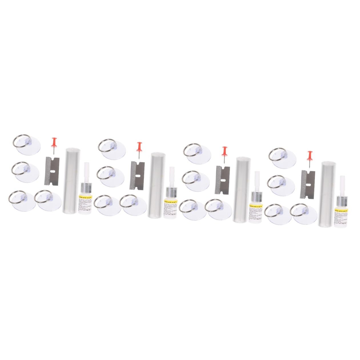 SOLUSTRE 4juegos Kit De Reparación De Grietas De Parabrisas para Reparar Daños Vidrios De Automóviles para Parabrisas y Accesorios para Múltiples Reparaciones