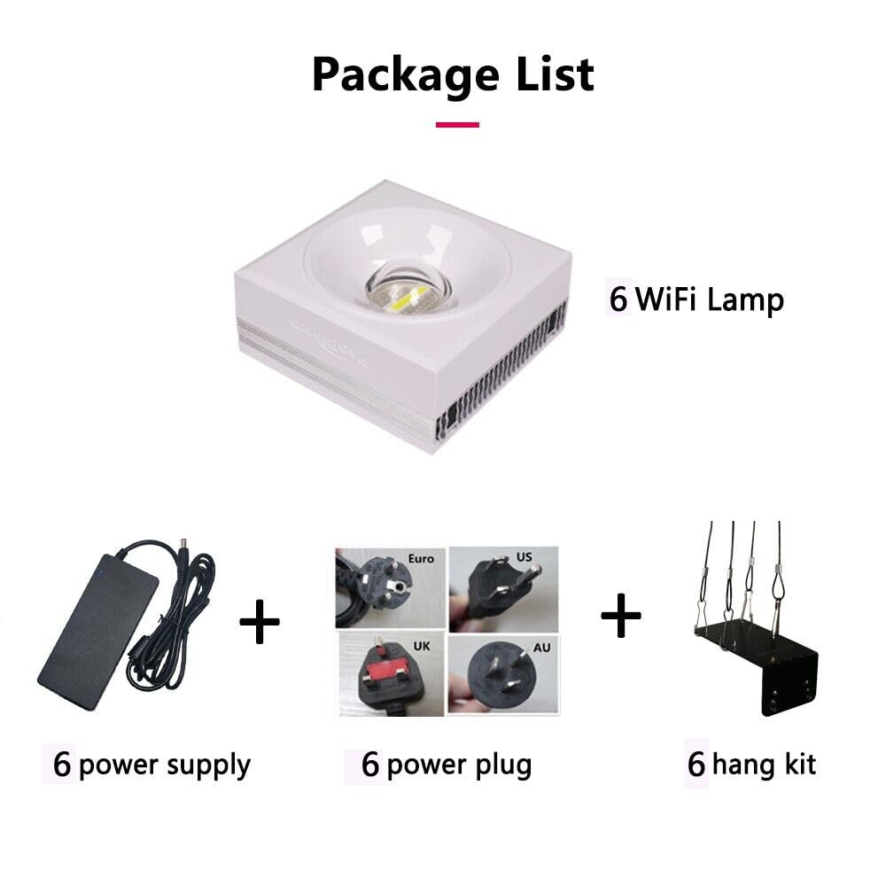 6PCS PopBloom-RL90 WiFi luz Led para acuario marino, pantalla led acuario coral, reef iluminacion acuario para sps/lps pecera acuario