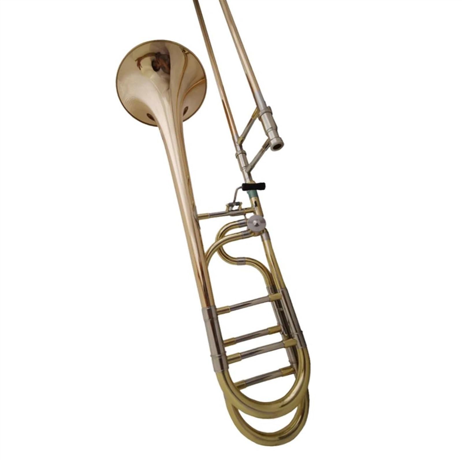 Principiantes trombón Trombones Tenores Bb/F Instrumentos Musicales Diapositivas De Latón Dorado Con Estuche Boquilla