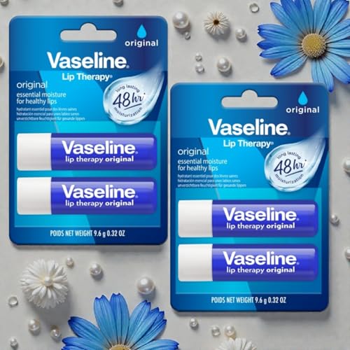 Vaseline Lip Therapy Stick – Original | 4 x 4.8g | Petroleum Jelly Lip Balm for Soft, Smooth, Protected Lips