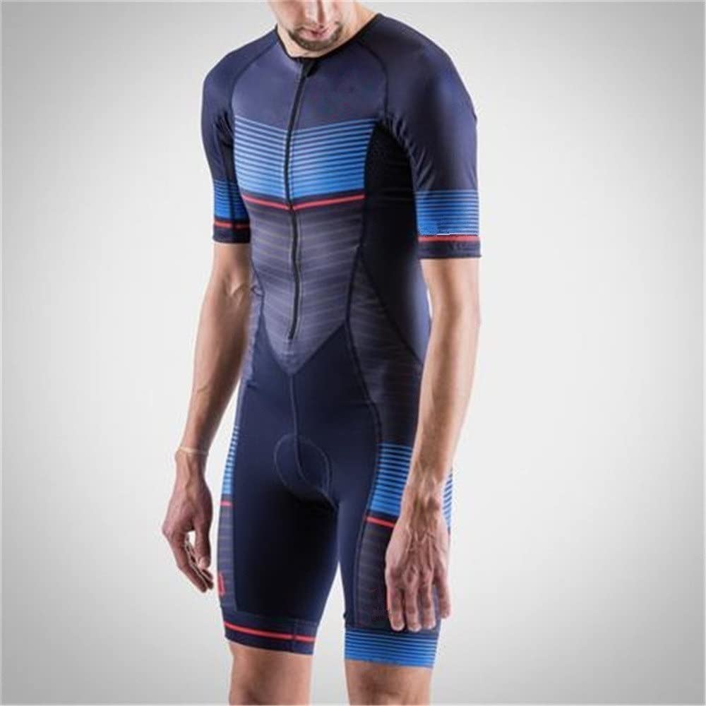 Traje de carrera de triatlón for hombre, traje de ciclismo de una pieza, conjunto de ropa de manga corta, ropa deportiva, mono, Jersey, traje de MTB, almohadilla de GEL CYTSH