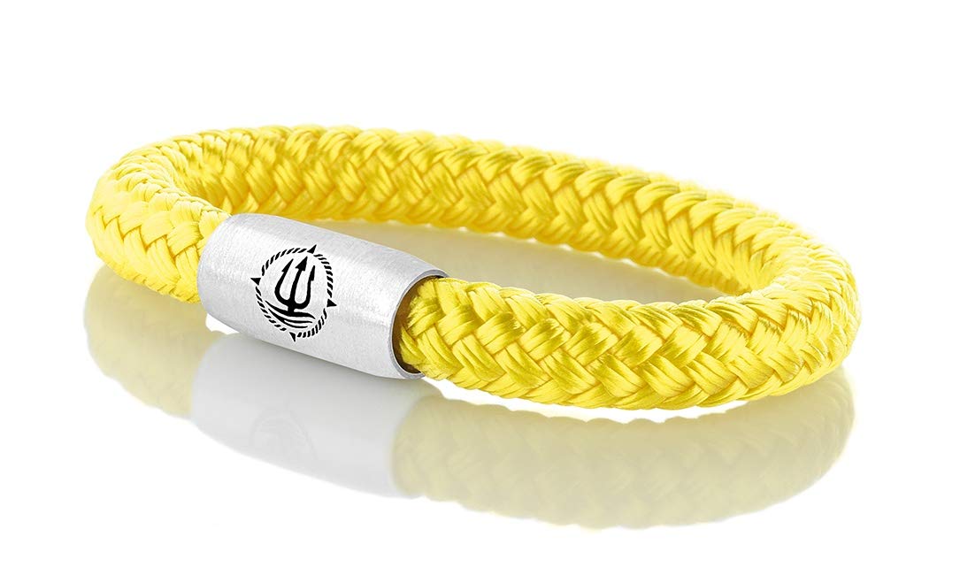 Maritimes Seemannsgarn Segeltau Armband Föhr gelb 8mm