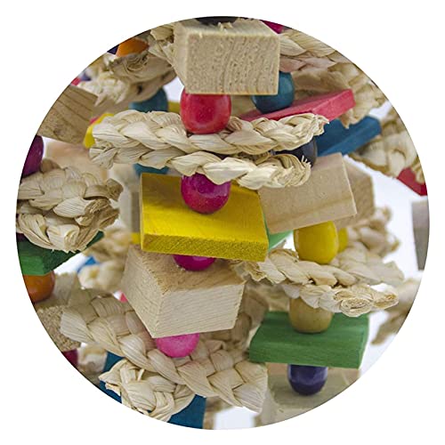 Vogelspeelgoed Grote papegaai kauwen speelgoed - vogel papegaai blokken knopen scheuren speelgoed vogel kooi bijt… - Afbeelding 5