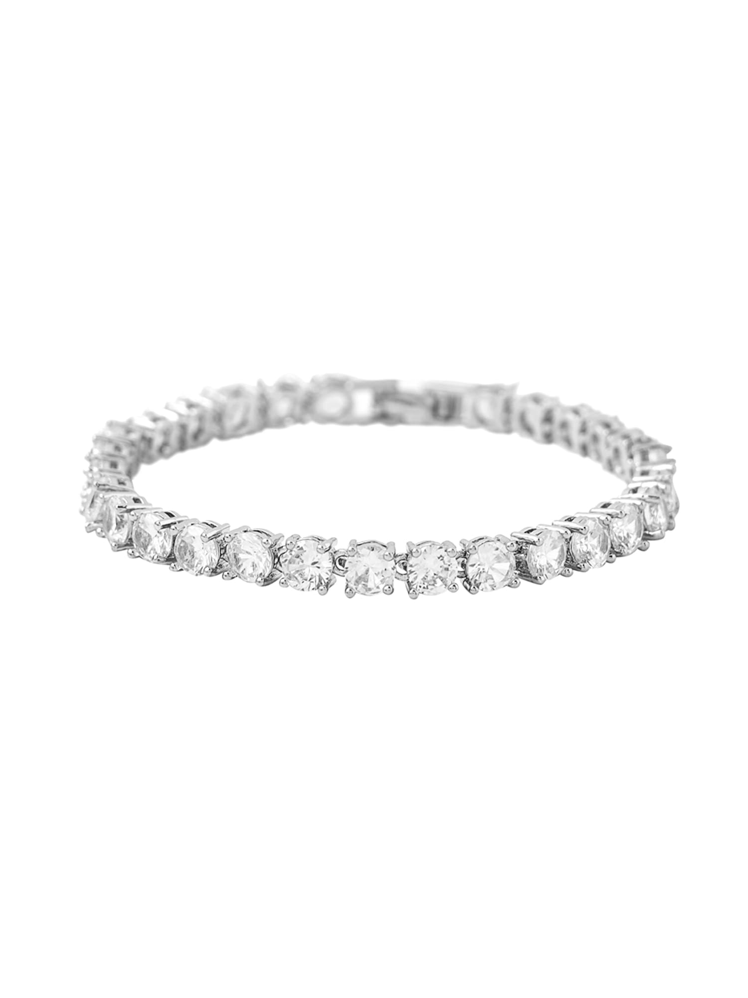 Valentine Gift for Girls Bracelet for Women and Girls | White Crystal Bracelets for Women Swiss Zircon Bracelet | Birthday Gift for Girls & Women Anniversary Gift for Wife-image-2