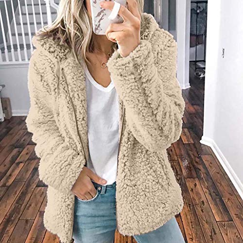 Abrigo de mujer cuello redondo estilo chaqueta sólida de invierno 3