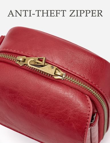 Image of Yarnic Small Crossbody Bag, Vegan Leather Cell Phone Purse for Women, Vintage Wallet Bag with Card Slots