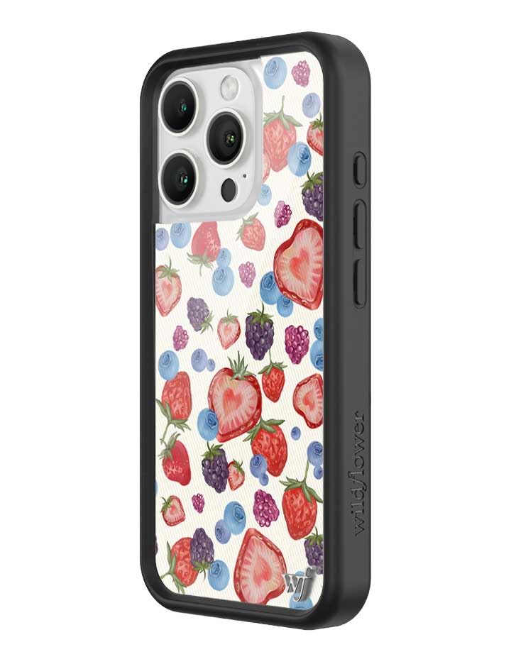 Image of Wildflower Cases - iPhone 16 Pro Compatible - Fruit Tart | Impact-Certified 6.5 ft Drop Protection Case, Raised Protective Bumper, Cute Aesthetic Design, Women-Owned Small Business