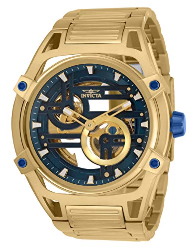 Invicta Men's Akula Chinese Automatic Watch with Stainless Steel Strap, Gold, 30 (Model: 32357)