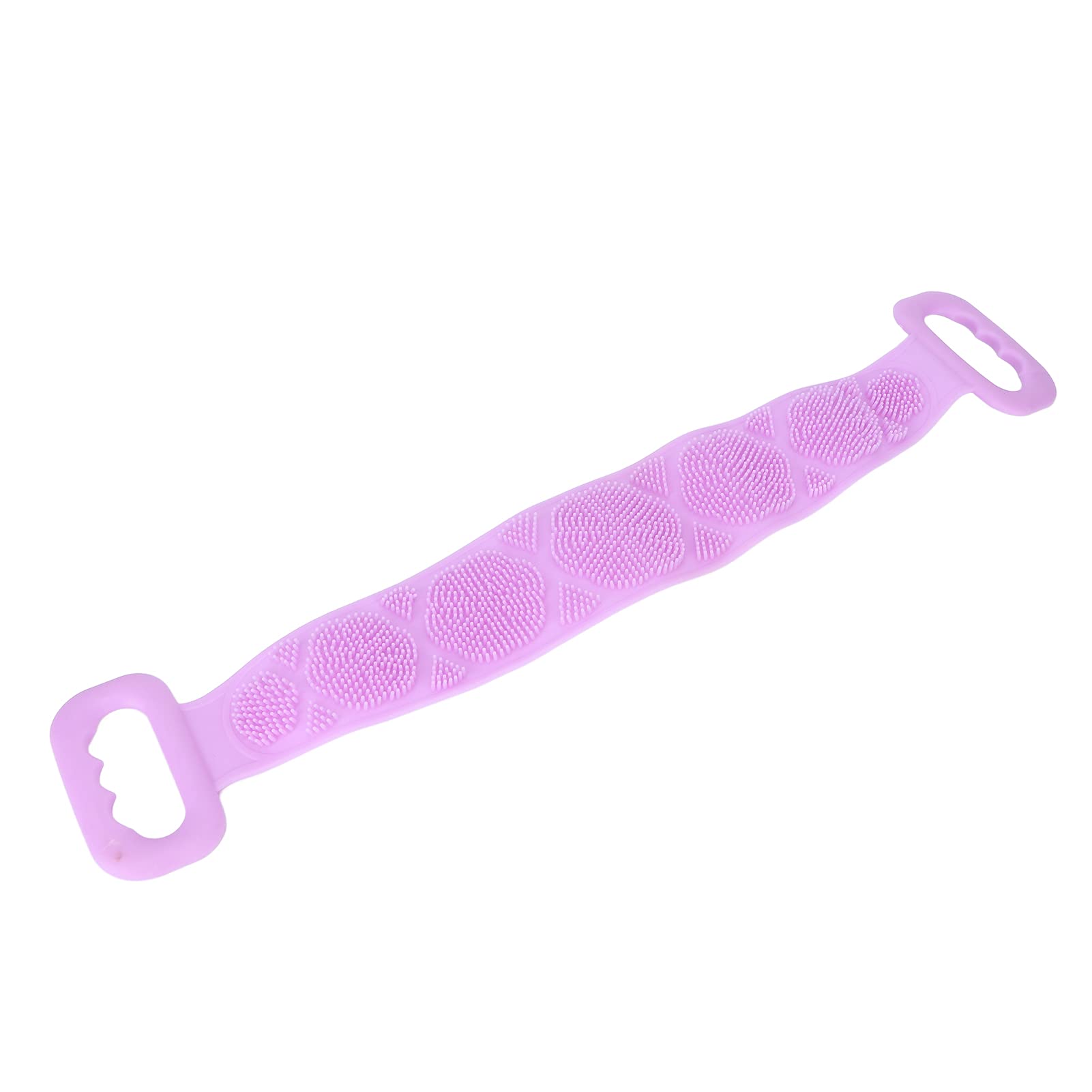 Strumento Esfoliante Bifacciale per la Schiena in Silicone per Uomini e Donne, Design Ergonomico per la Pulizia Completa del Corpo, 1 Scrubber per la Schiena (PURPLE)