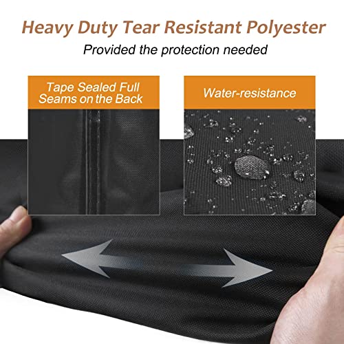 Nettypro POT-2424BK Waterproof Patio Ottoman Cover Square Outdoor Furniture Side Table Cover thumb #1