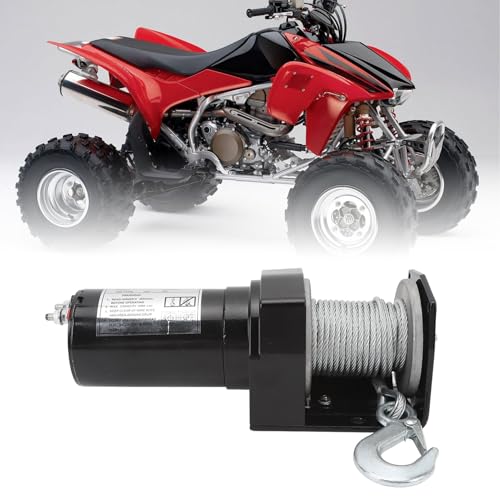 Winche eléctrico 12V 2000lbs con control remoto miniatura 5