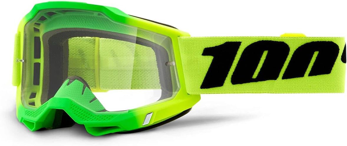 100% Accuri 2 Motocross & Mountain Biking Adult Goggles (Travis - Clear Lens) : Automotive