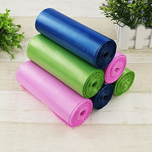 Hommp 10 Gallon Kitchen Trash Bags, 120 Counts/ 6 Rolls
