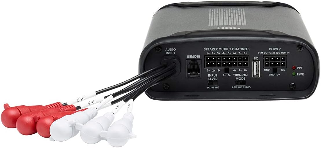 JBL DSP4086 Amplifier rear view with input and output connections