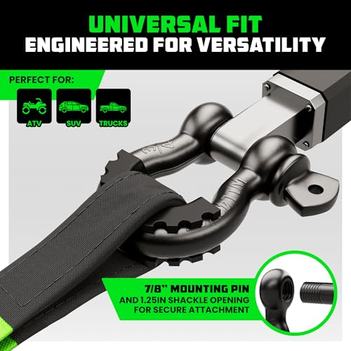 image for Rhino USA D Ring Shackles (2-Pack) - 41,850lb Break Strength – Heavy