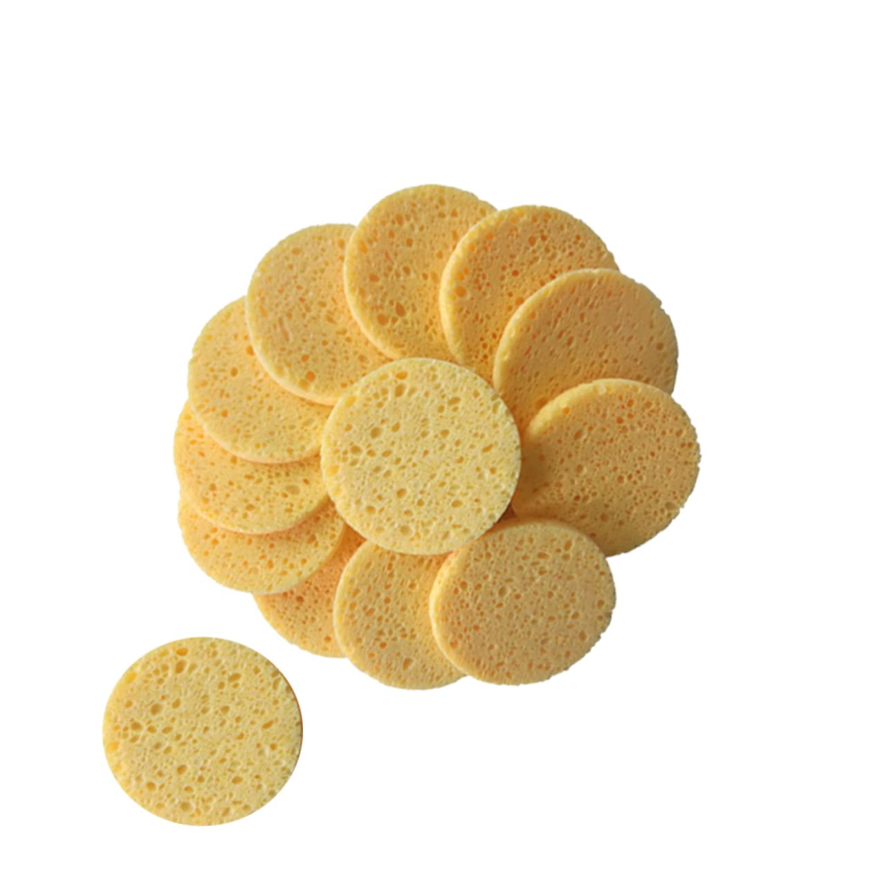 20pcs Round Cotton Pads for Makeup Removal Skin-friendly Sponge Cushions for Deep Cleansing and Exfoliating Premium Facial Cleansing Puff Safe for Sensitive Skin