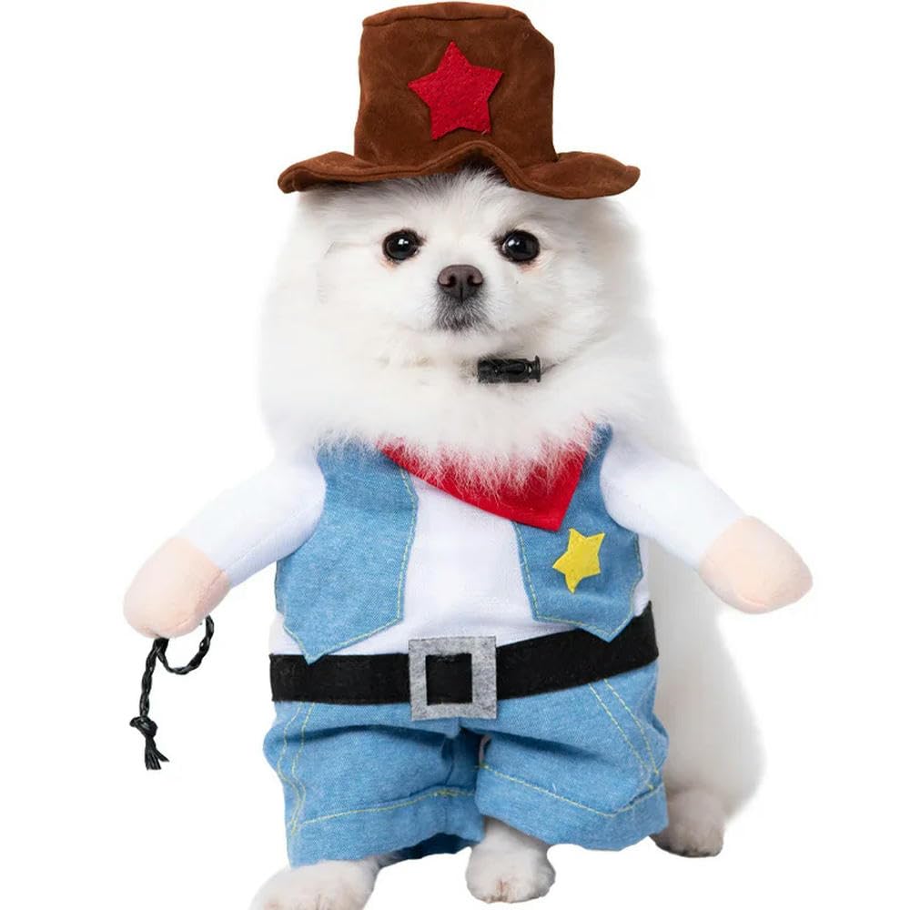 Habit de chat debout avec poignard - costume d'Halloween pour chien