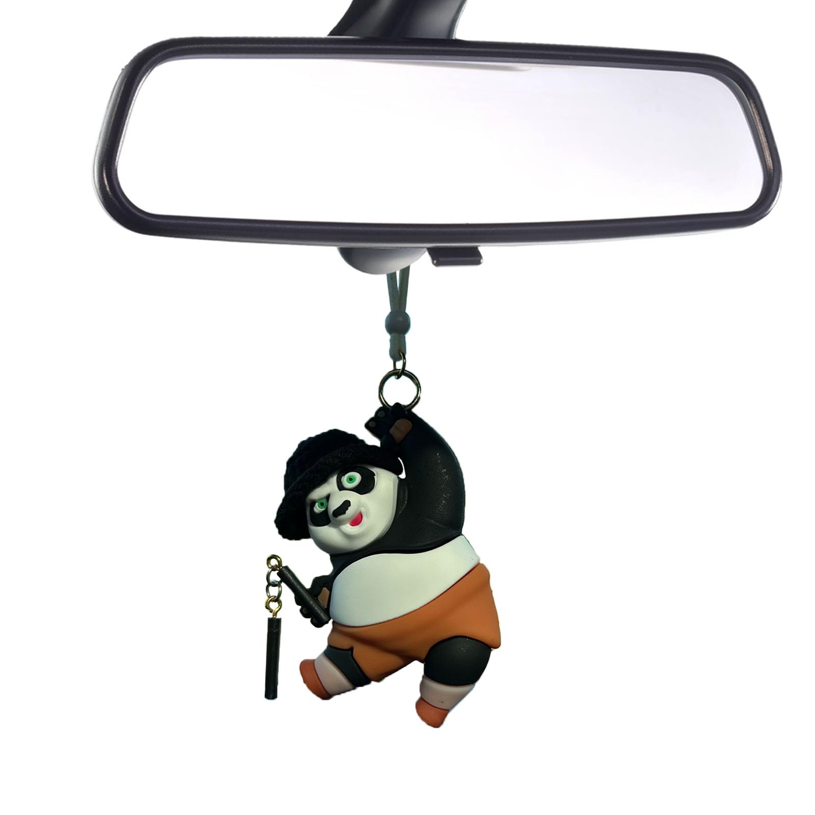 SHANEYENAHS Swing Spider Panda Car Accessories Rearview Mirror Hanger Cool Car Ornament for Office Home Hanging Decor Birthday Funny Gift (B)
