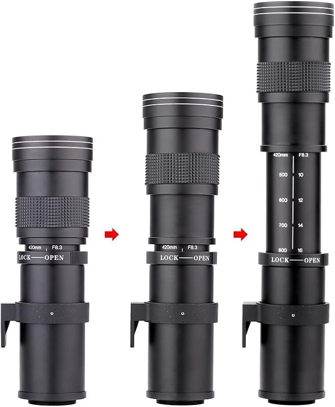 JINTU 420-800mm Teleobjektív Sony E-hez, Manuális Zoom Objektív Sony A7C A6700 A6600 A6400