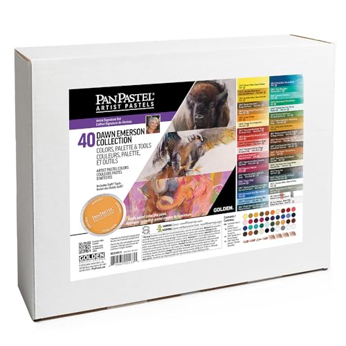 PanPastel Artist Pastels by GOLDEN, Dawn Emerson Collection Set, 40 Color, Professional Artist Pastels, Unique Pan Format (cake-like)