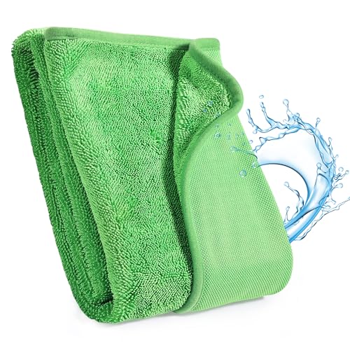 Image of JOYMOOP Microfiber Towels for Cars, 63 inch x 29.5 inch Car Drying Towel, Green Reusable Car Towel, Quick Drying Car Microfiber Cleaning Cloth for RVs, SUVs, Trucks