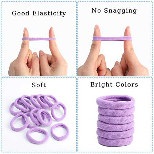 Baby Hair Ties - Soft Cotton Seamless Bands for Kids